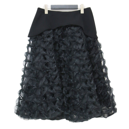 オーガンジー フリル スカート 3D-S003 / ミディ丈 フレア 切替