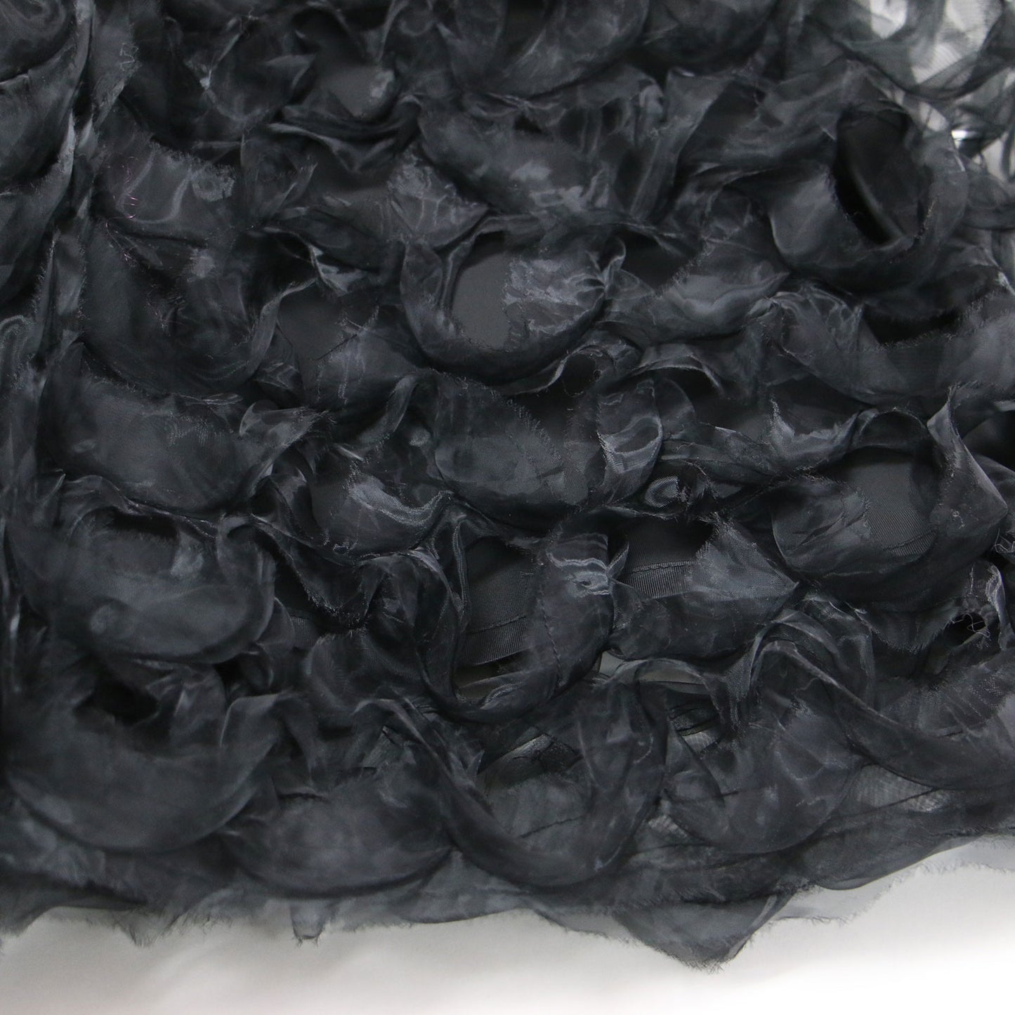 オーガンジー フリル スカート 3D-S003 / ミディ丈 フレア 切替