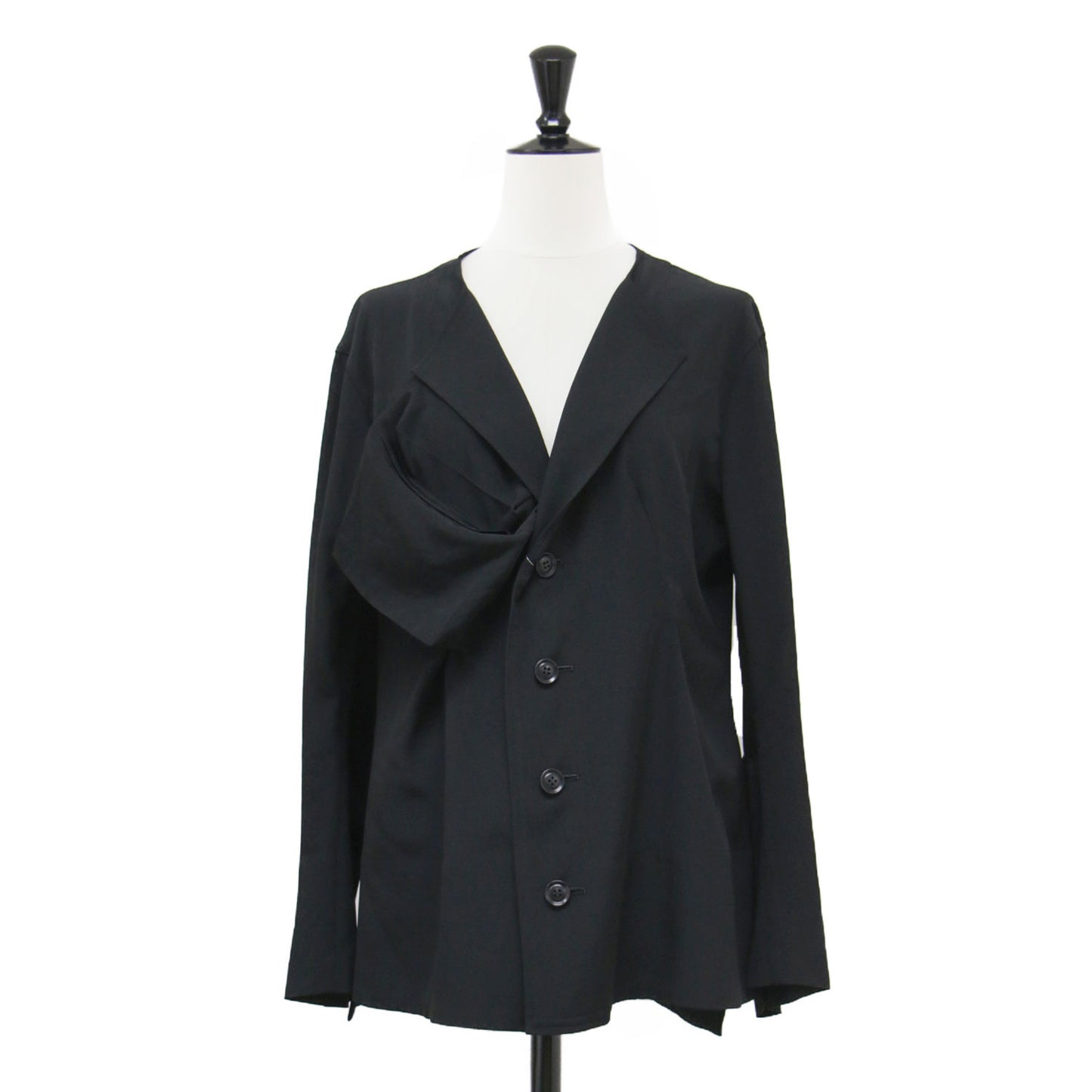 Y's 22春夏 ジップポケット付き ジャケット YG-J01-500-1-01 / 長袖 ノーカラー