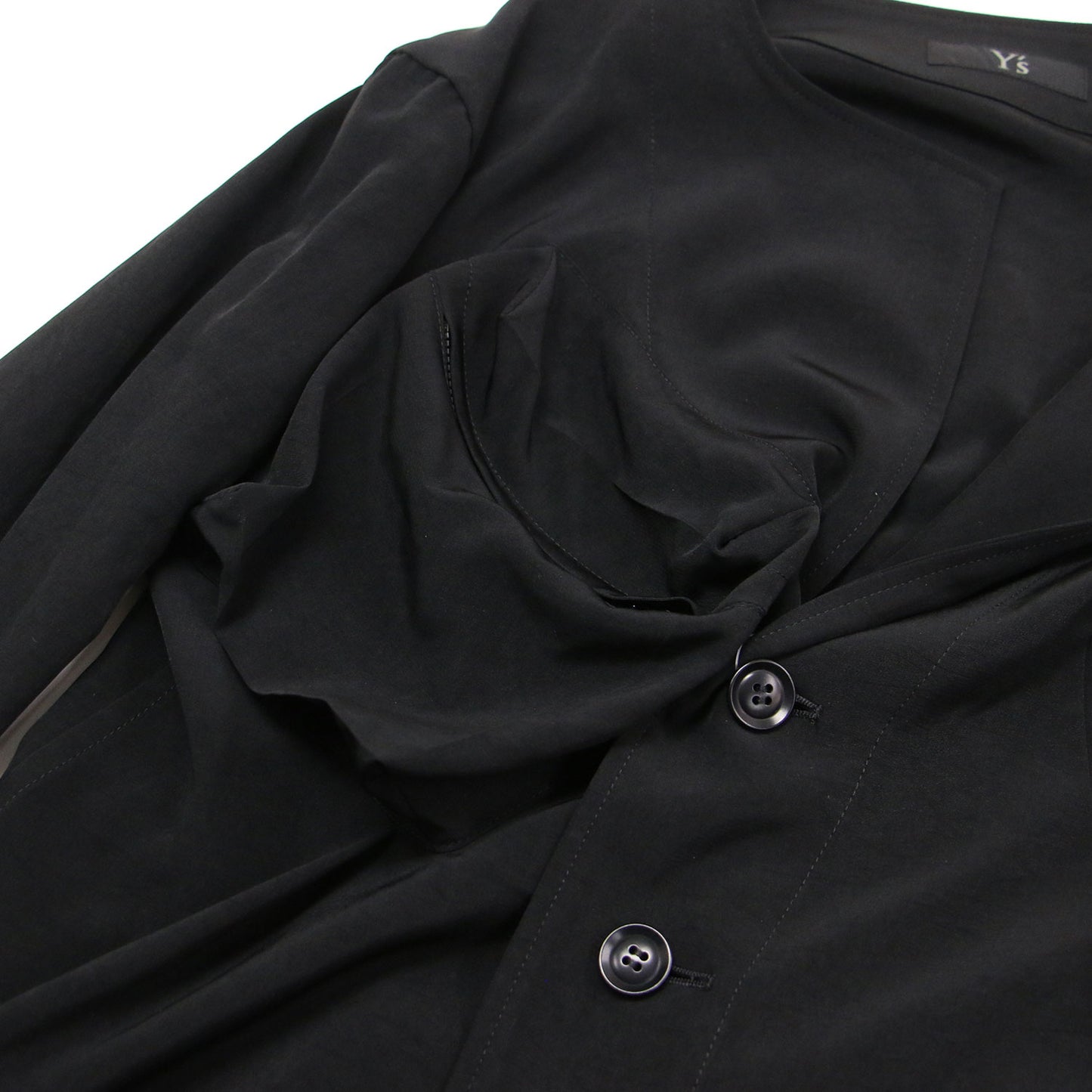 Y's 22春夏 ジップポケット付き ジャケット YG-J01-500-1-01 / 長袖 ノーカラー