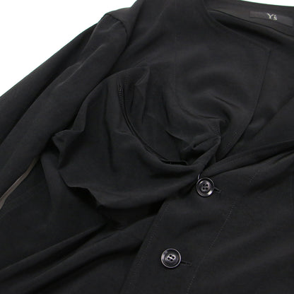 Y's 22春夏 ジップポケット付き ジャケット YG-J01-500-1-01 / 長袖 ノーカラー