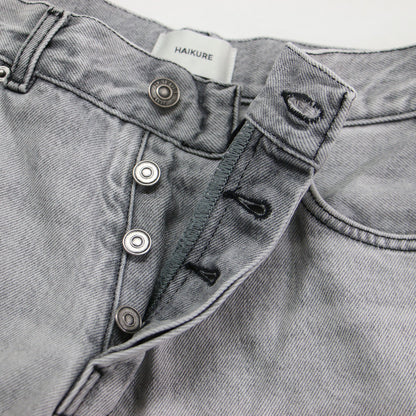 24秋冬 ワイド デニムパンツ / BETHANY ASIAN FIT FOG GREY ハイウエスト