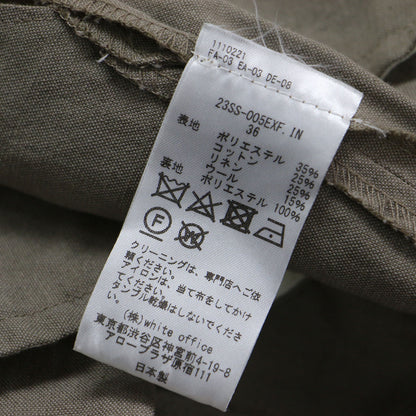 23春夏 スリット パンツ / スラックス ストレート センタープレス コットン リネン