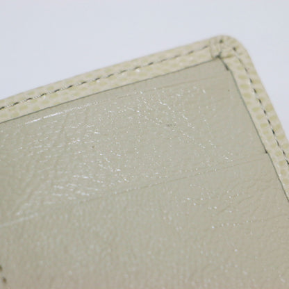 型押しレザー 三つ折り 財布 / ウォレット ミニ 金具 本革
