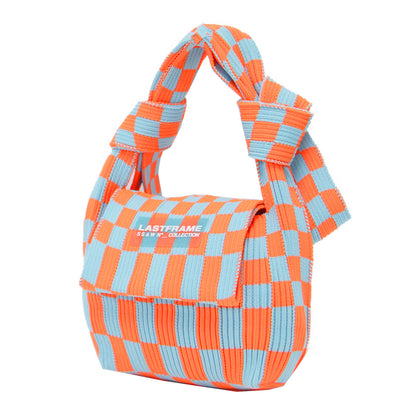 22春夏 市松柄 ニット バッグ / ICHIMATSU OBI BAG ハンドバッグ