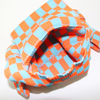 22春夏 市松柄 ニット バッグ / ICHIMATSU OBI BAG ハンドバッグ