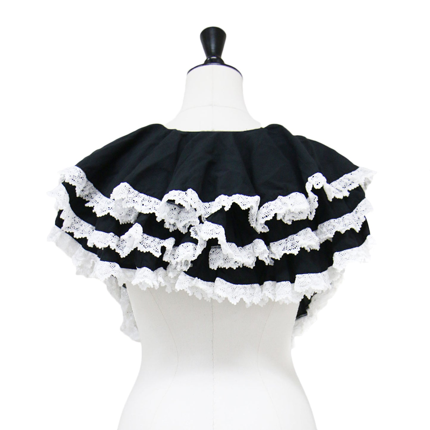 22秋冬 フリル 付け襟 / frill neck 3段 レース コットン