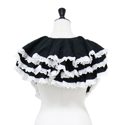22秋冬 フリル 付け襟 / frill neck 3段 レース コットン
