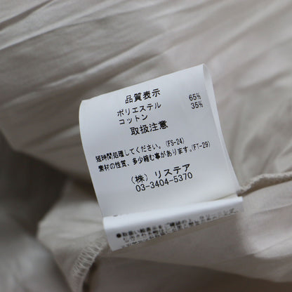 23秋冬 ケープ ロング ワンピース / Wrinkle Cape Dress コート 半袖 ベルト付き ギャザー ワッシャー加工 コットン