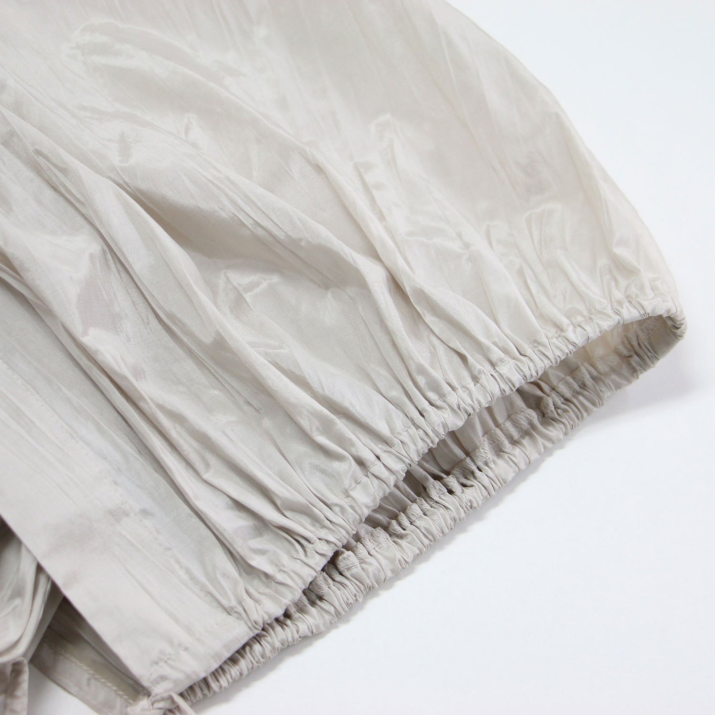 23秋冬 ケープ ロング ワンピース / Wrinkle Cape Dress コート 半袖 ベルト付き ギャザー ワッシャー加工 コットン