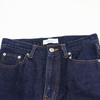 22秋冬 センタープレス 裾段差 デニムパンツ / ストレート カットオフ コットン