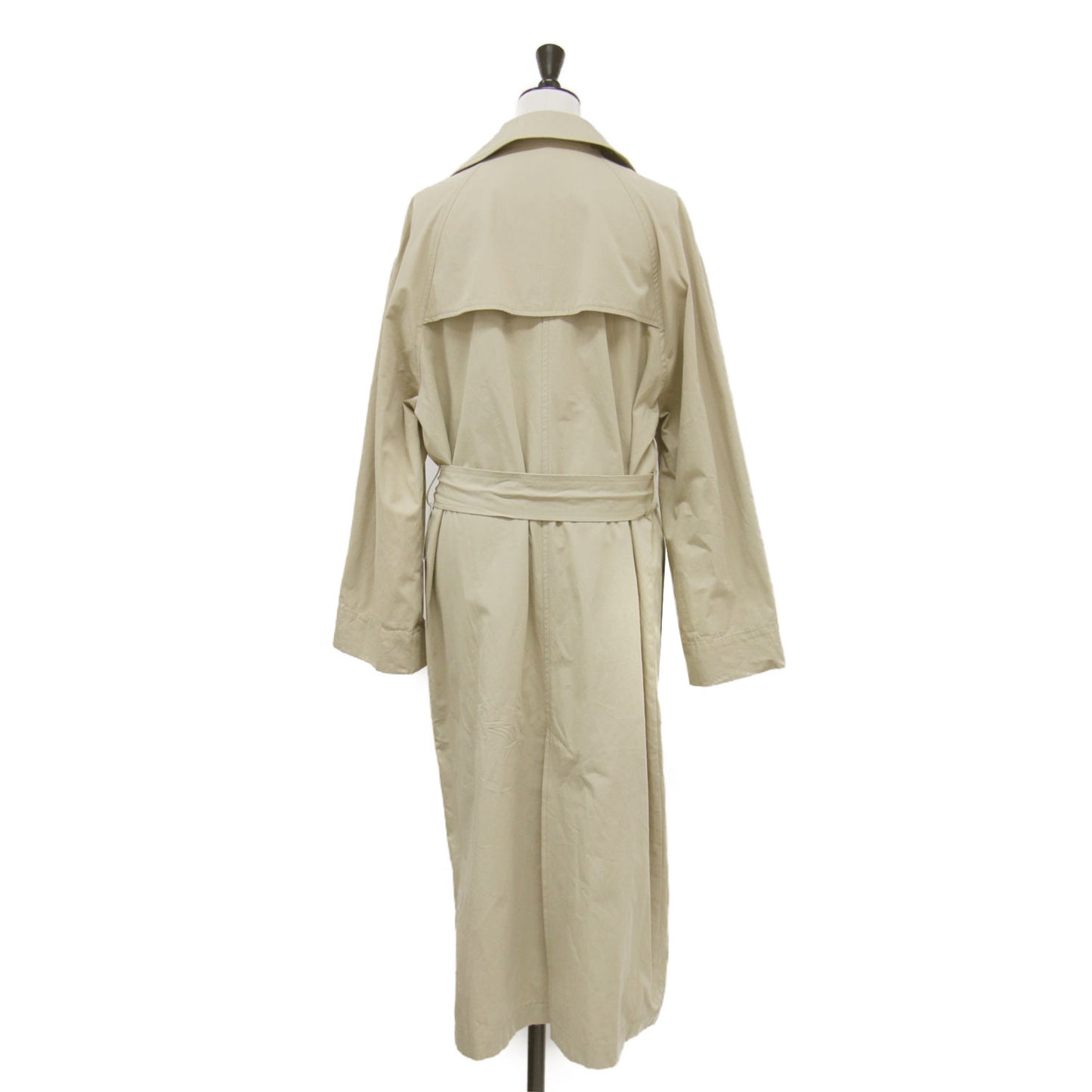 25春夏 ロング トレンチコート / マキシ丈 ベルト付き オーバーサイズ コットン