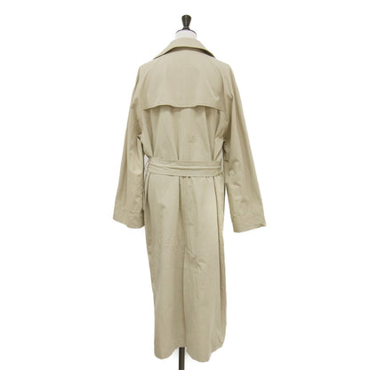 25春夏 ロング トレンチコート / マキシ丈 ベルト付き オーバーサイズ コットン