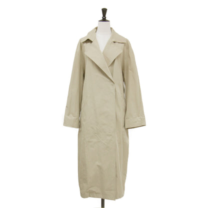 25春夏 ロング トレンチコート / マキシ丈 ベルト付き オーバーサイズ コットン