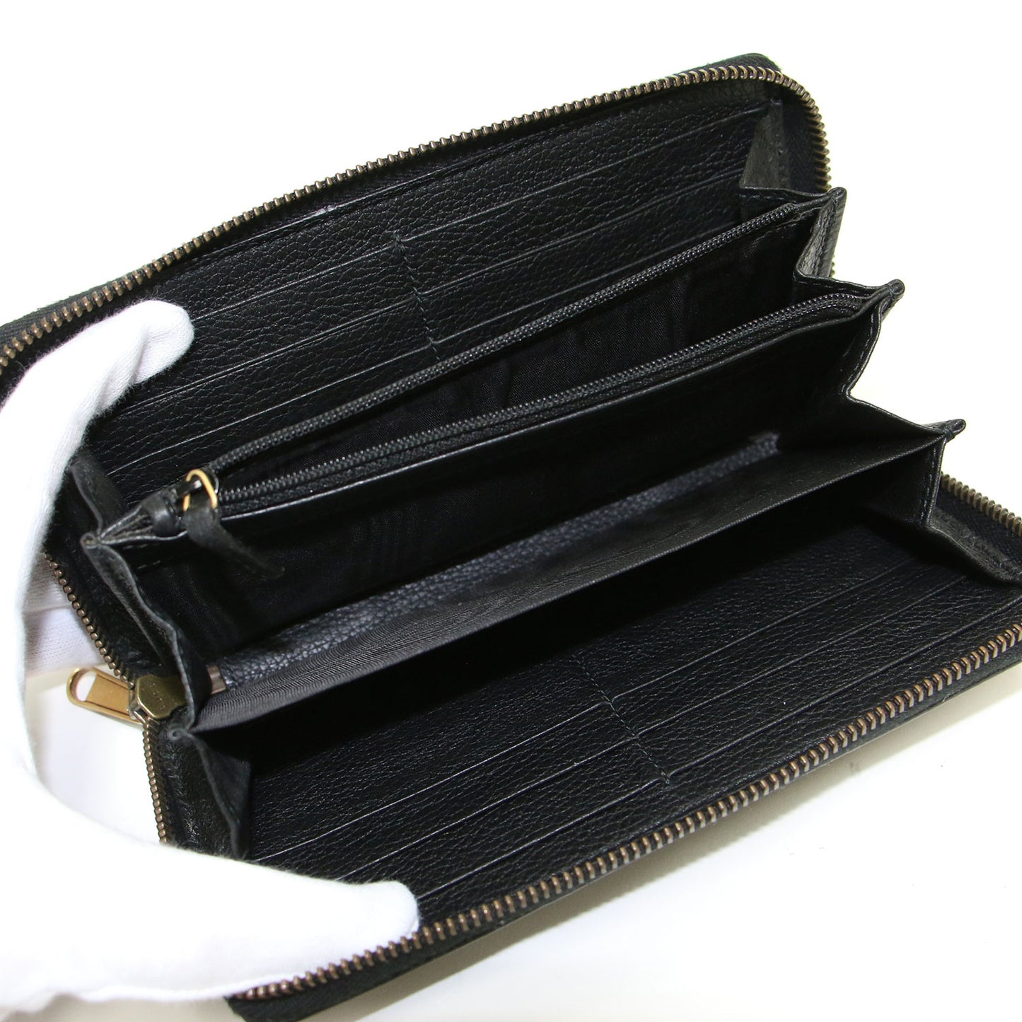 ヴィンテージロゴ ラウンドファスナー 長財布 496317 0416 / ロングウォレット ロゴプリント レザー