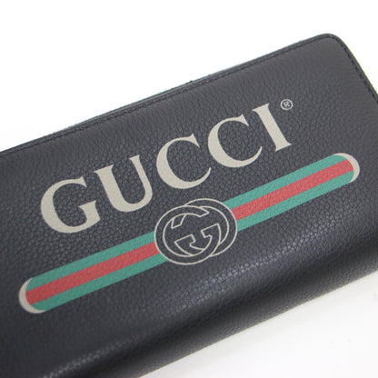 ヴィンテージロゴ ラウンドファスナー 長財布 496317 0416 / ロングウォレット ロゴプリント レザー