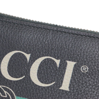 ヴィンテージロゴ ラウンドファスナー 長財布 496317 0416 / ロングウォレット ロゴプリント レザー