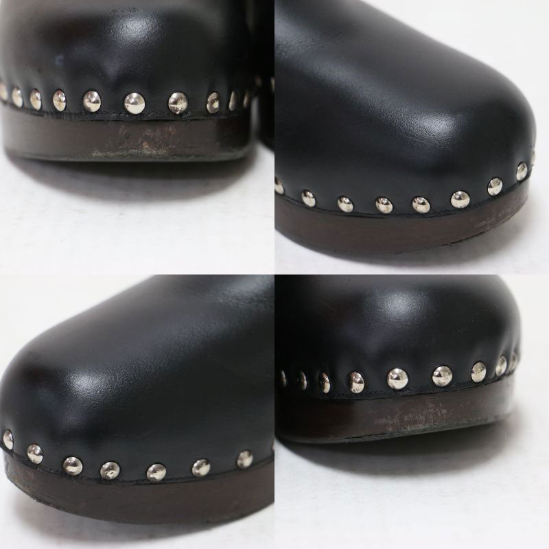 カルロッタ ムートン サンダル / CARLOTTA サボ ウッドソール バックル ボア レザー