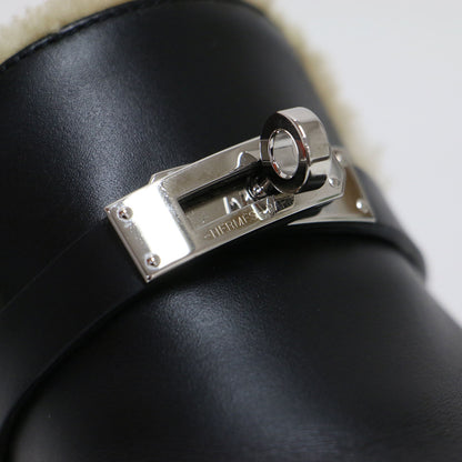 カルロッタ ムートン サンダル / CARLOTTA サボ ウッドソール バックル ボア レザー