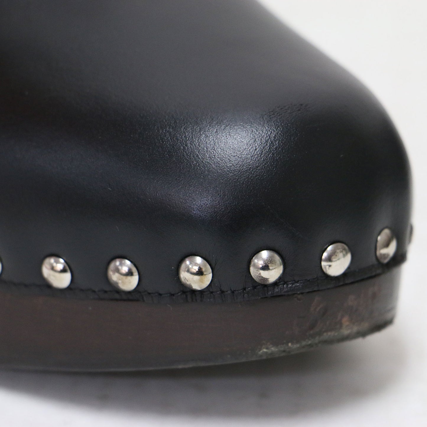 カルロッタ ムートン サンダル / CARLOTTA サボ ウッドソール バックル ボア レザー