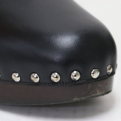 カルロッタ ムートン サンダル / CARLOTTA サボ ウッドソール バックル ボア レザー