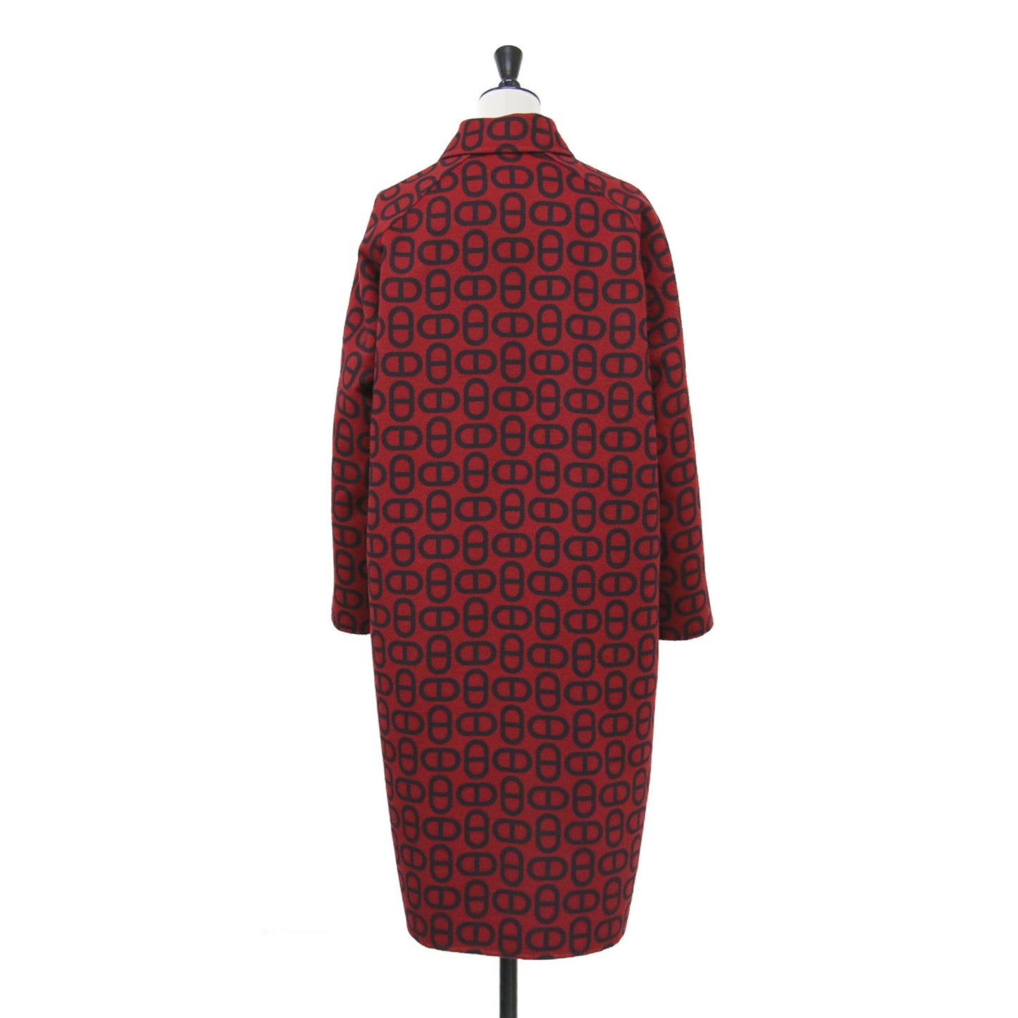 23春夏 リバーシブル カシミヤ コート 3E0130D1 / ロング ステンカラー ジップアップ シェーヌダンクル モチーフ