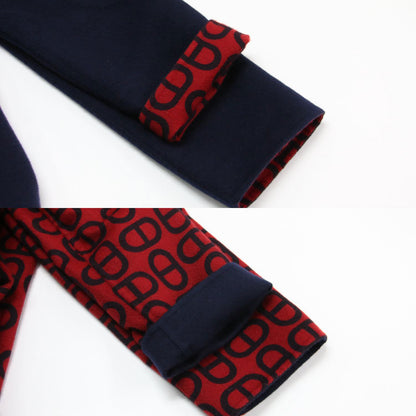 23春夏 リバーシブル カシミヤ コート 3E0130D1 / ロング ステンカラー ジップアップ シェーヌダンクル モチーフ