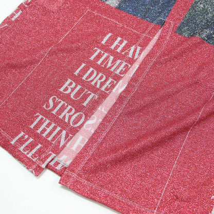 22秋冬 グラフィック グリッター ニット ワンピース / Graphic Glitter Dress ロング 長袖 タイト クルーネック 総柄
