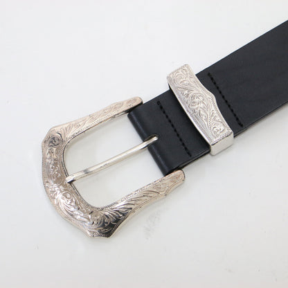 ダブルバックル ベルト / W buckle belt レザー