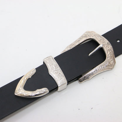 ダブルバックル ベルト / W buckle belt レザー