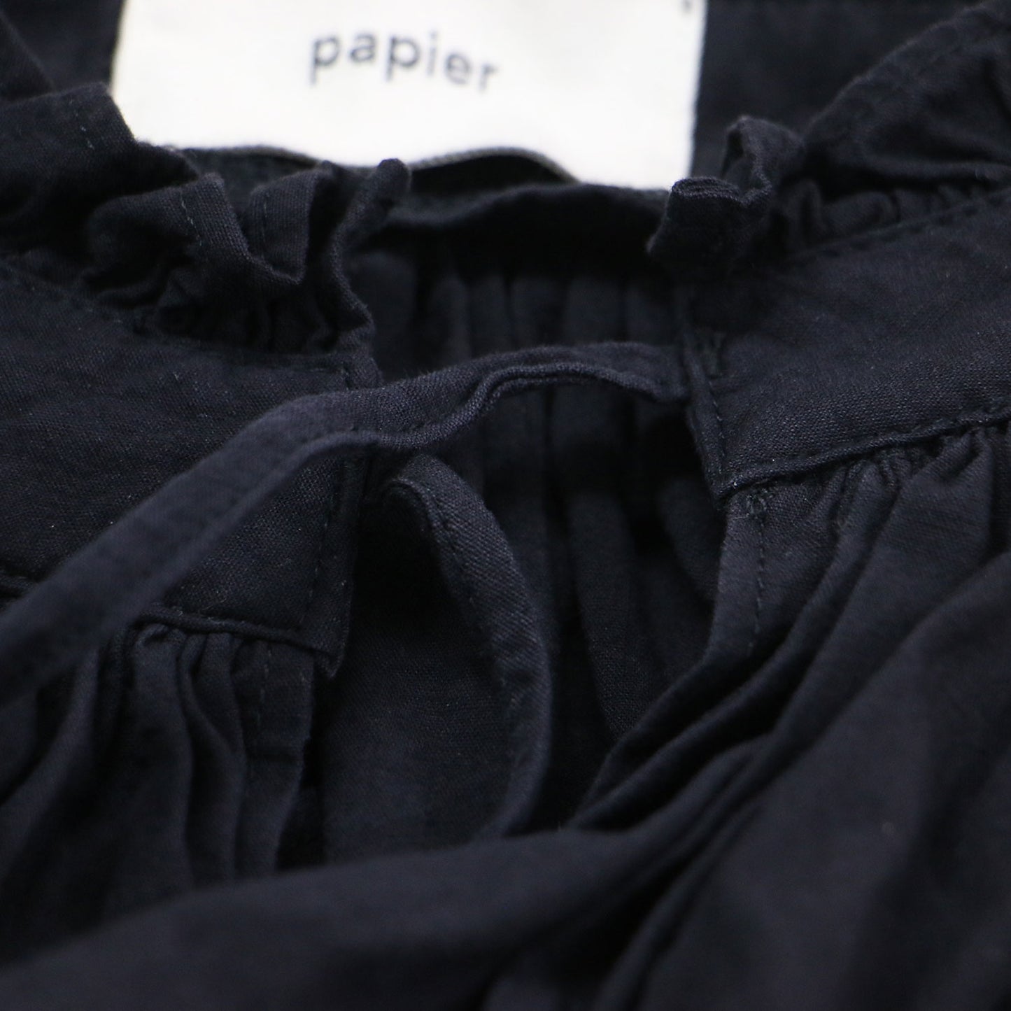 Holder blouse / つけ襟 ボレロ 七分袖 スタンドカラーフリル コットン