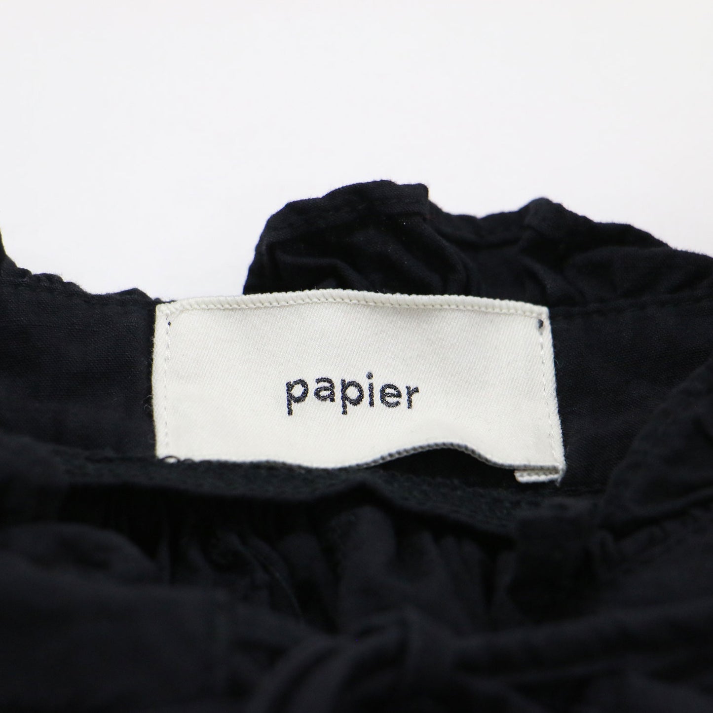 Holder blouse / つけ襟 ボレロ 七分袖 スタンドカラーフリル コットン