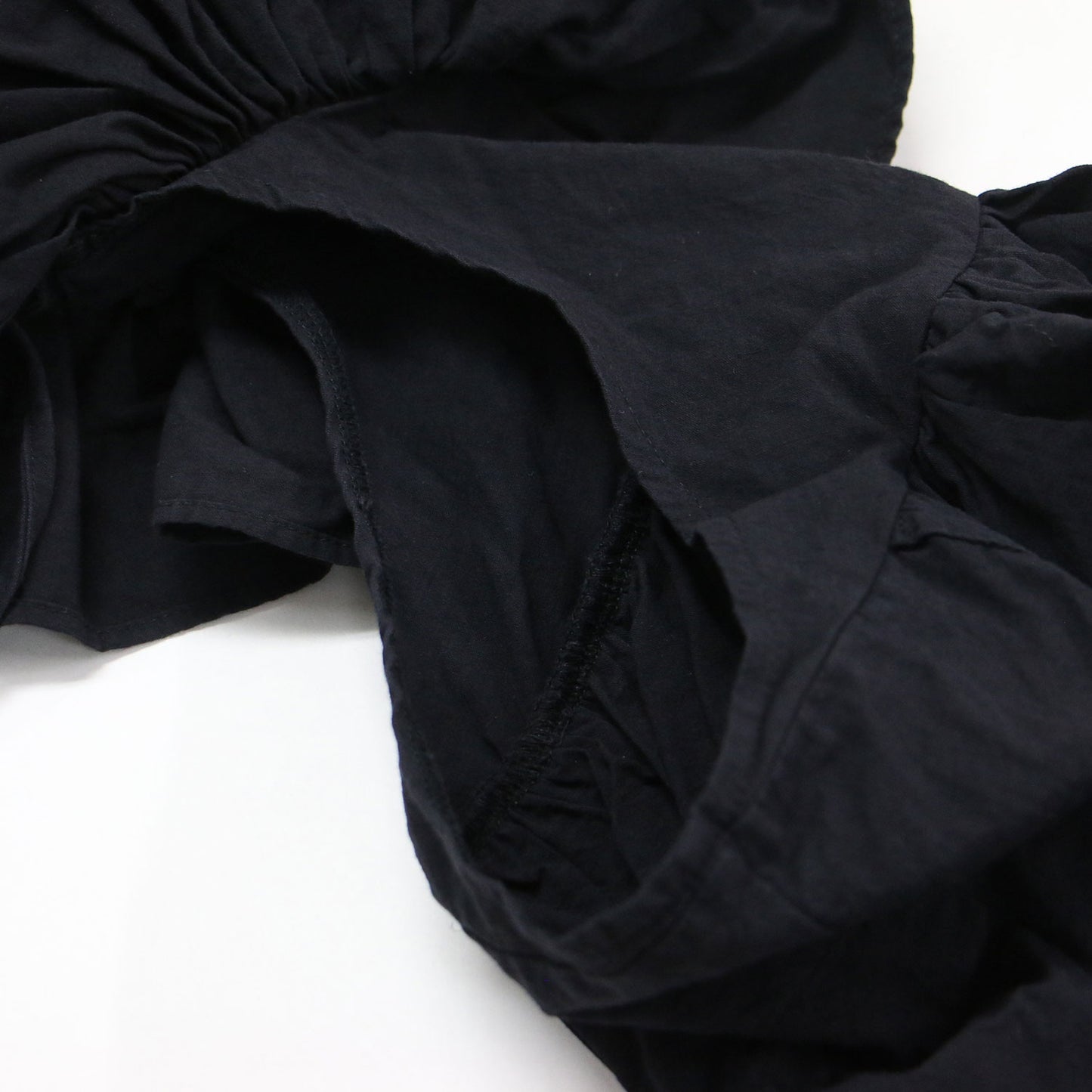 Holder blouse / つけ襟 ボレロ 七分袖 スタンドカラーフリル コットン