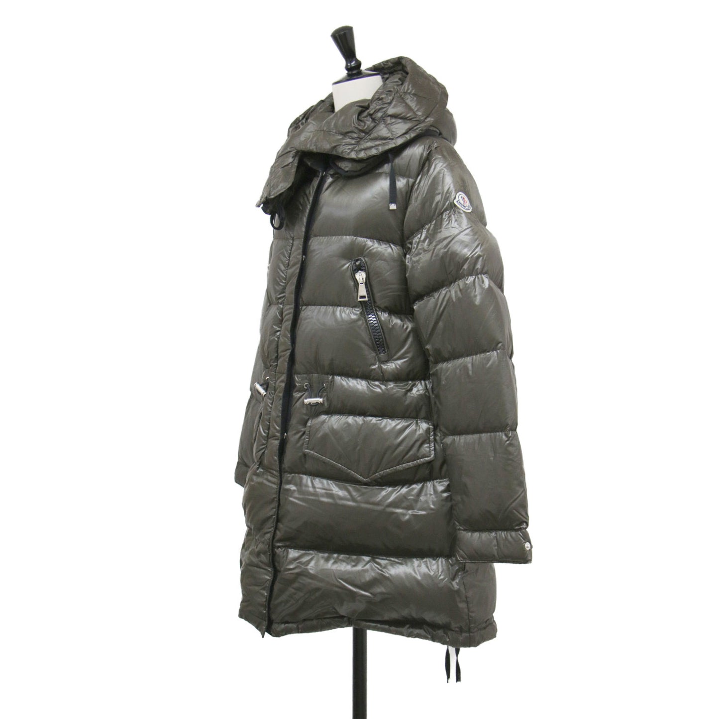 BEAUREGARD ダウン コート / ミドル丈 スタンドカラー フード付き Aライン ナイロン