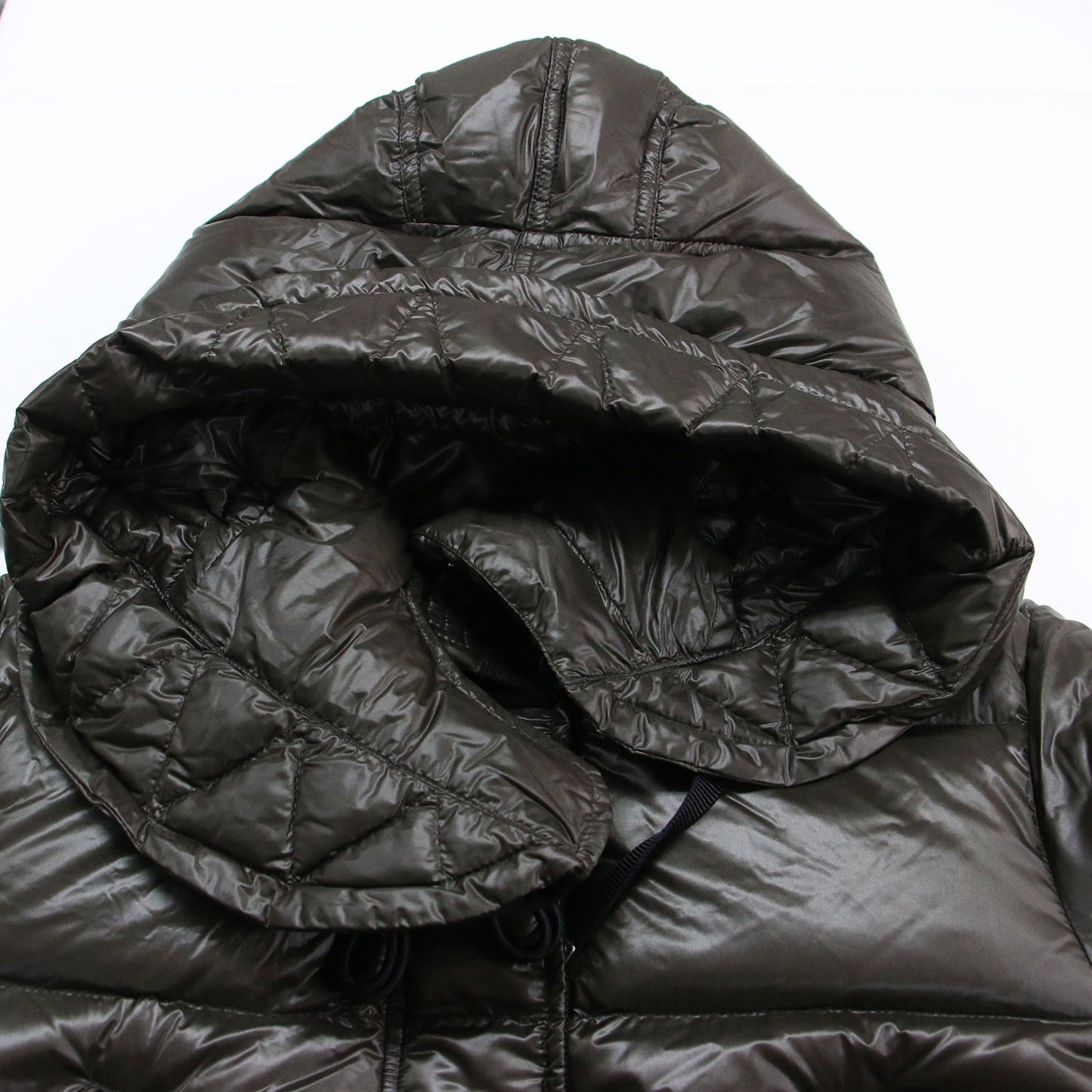 BEAUREGARD ダウン コート / ミドル丈 スタンドカラー フード付き Aライン ナイロン