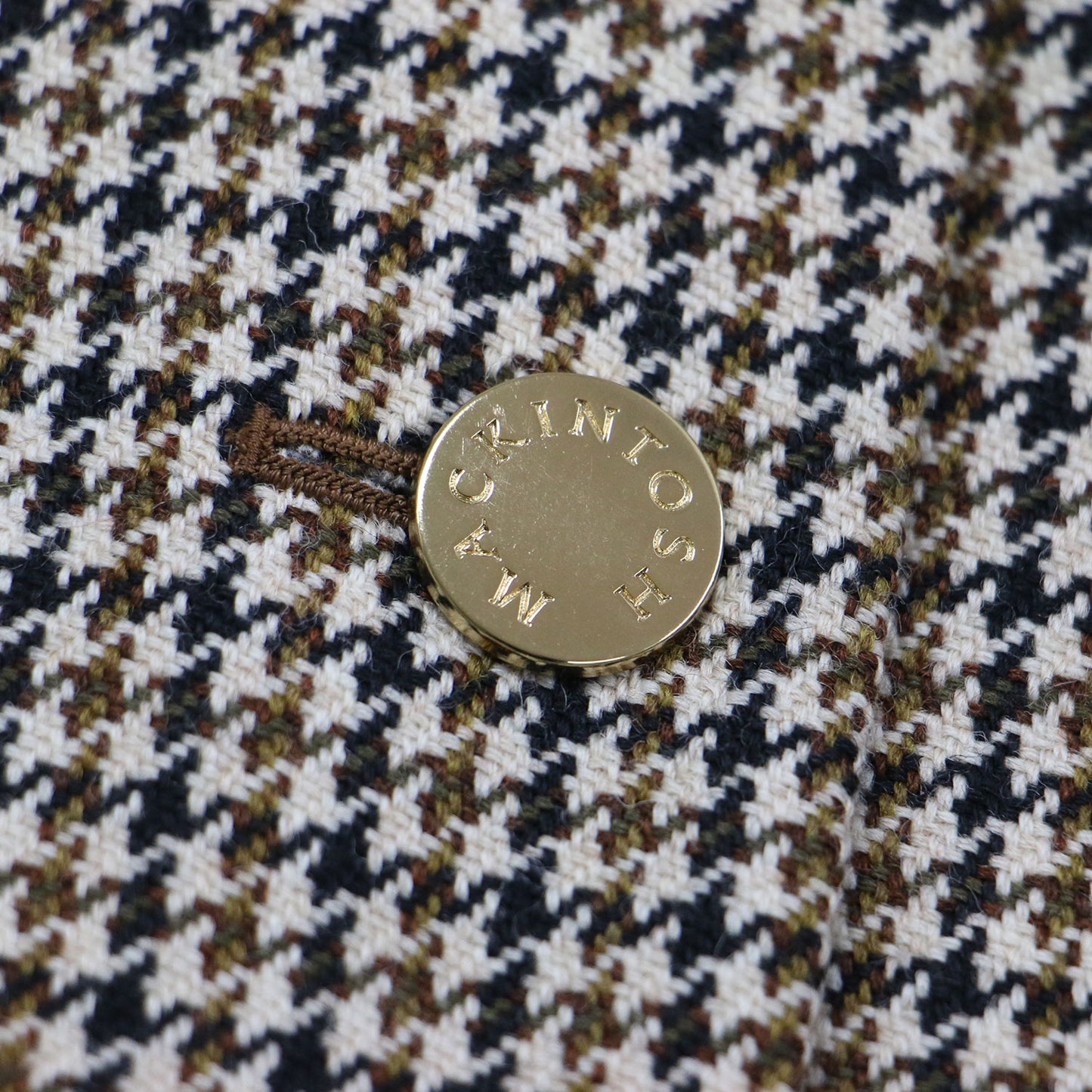 24秋冬 ハンビー ノーカラー ジャケット / HUMBIE NO COLLAR JACKET MB ショート丈 ハウンドトゥース ウール