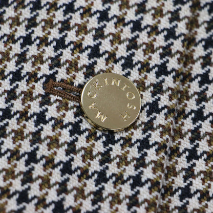 24秋冬 ハンビー ノーカラー ジャケット / HUMBIE NO COLLAR JACKET MB ショート丈 ハウンドトゥース ウール