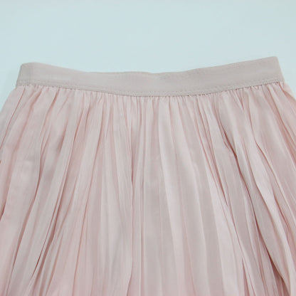 ライトローン サーキュラー フレア スカート / ロング ウエストゴム 消しプリーツ加工