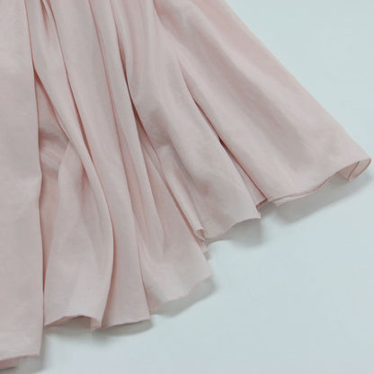 ライトローン サーキュラー フレア スカート / ロング ウエストゴム 消しプリーツ加工