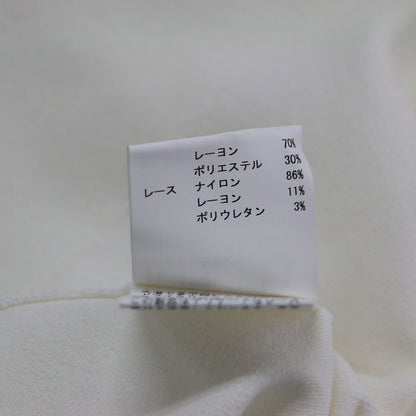 レーヨン ナイロン フレア レース プルオーバー / ニット Vネック 長袖