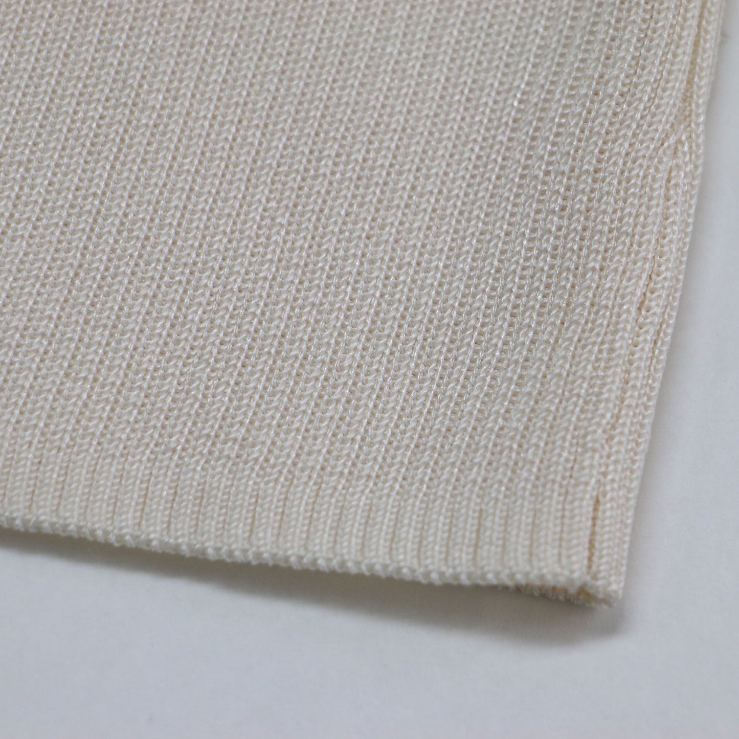 リブ バックVネック プルオーバー ニット / 五分袖 ボートネック