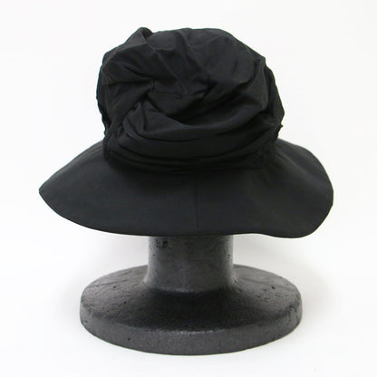 Ys クレープデシン ドレープ タックト ハット / CREPE de CHINE DRAPE TUCKED HAT 帽子
