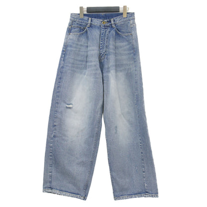 5 1/2 25秋冬 タック バレル デニム / TUCKBARREL パンツ ワイド ハイウエスト コットン