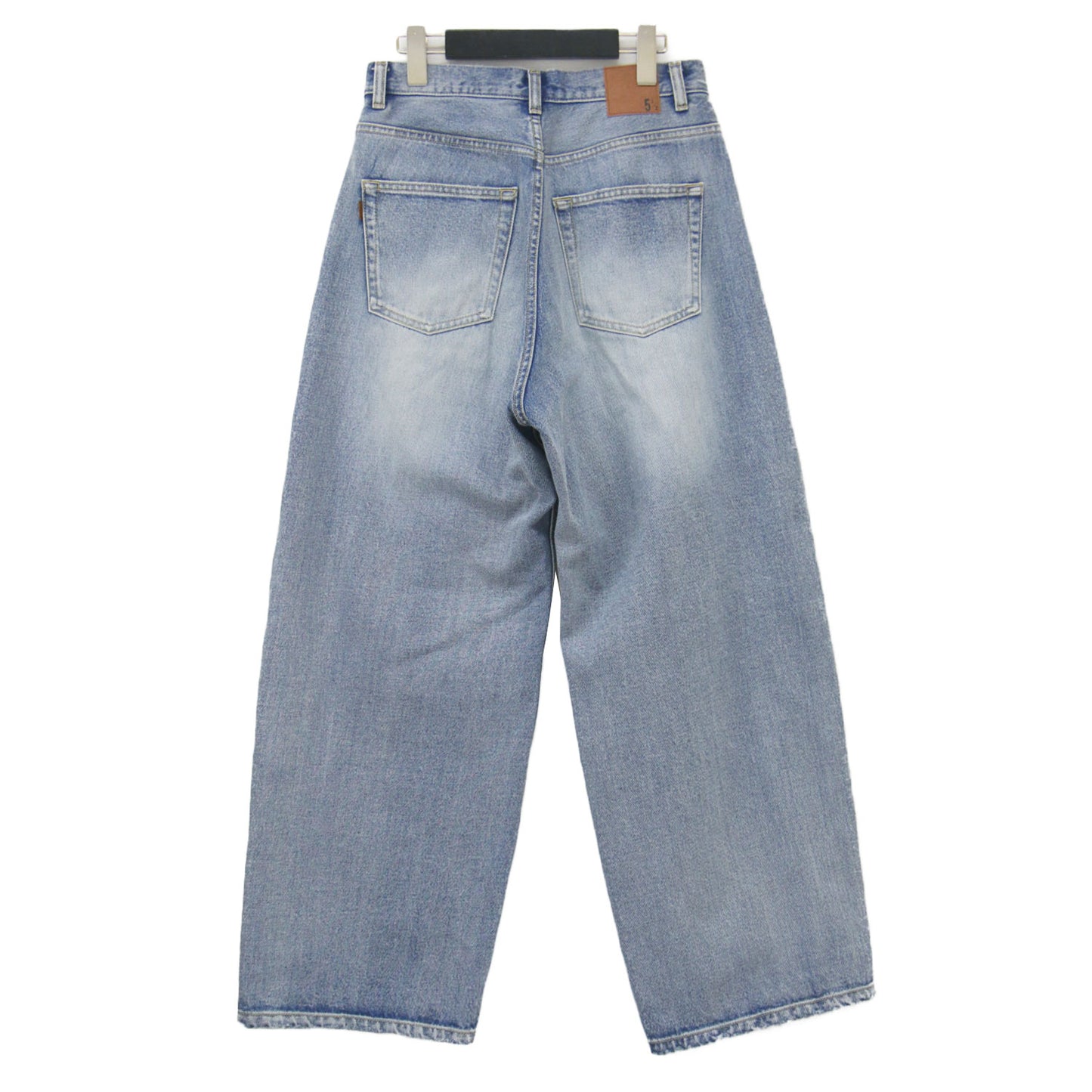 5 1/2 25秋冬 タック バレル デニム / TUCKBARREL パンツ ワイド ハイウエスト コットン