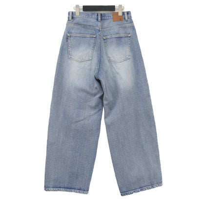 5 1/2 25秋冬 タック バレル デニム / TUCKBARREL パンツ ワイド ハイウエスト コットン