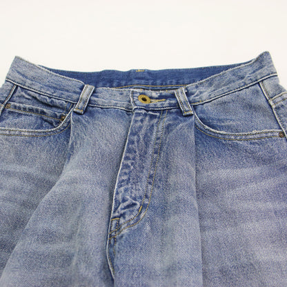 5 1/2 25秋冬 タック バレル デニム / TUCKBARREL パンツ ワイド ハイウエスト コットン