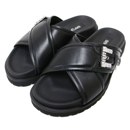25春夏 ビジューバックル フラット サンダル / SR TWENTY BUCKLE FLAT SANDALS クロスベルト レザー