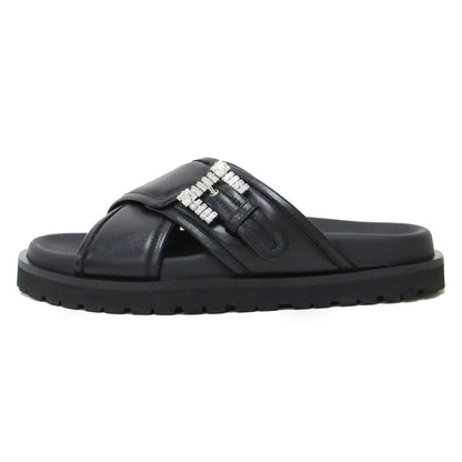 25春夏 ビジューバックル フラット サンダル / SR TWENTY BUCKLE FLAT SANDALS クロスベルト レザー