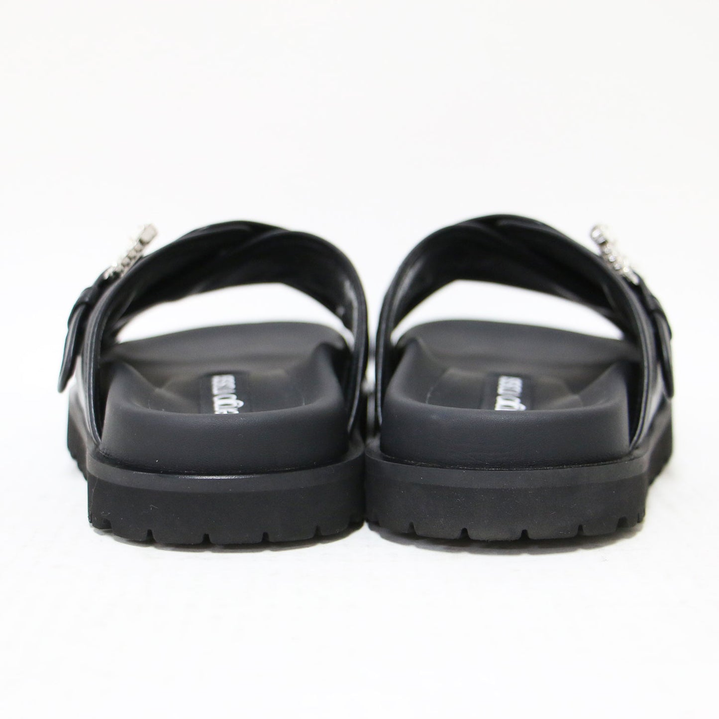 25春夏 ビジューバックル フラット サンダル / SR TWENTY BUCKLE FLAT SANDALS クロスベルト レザー