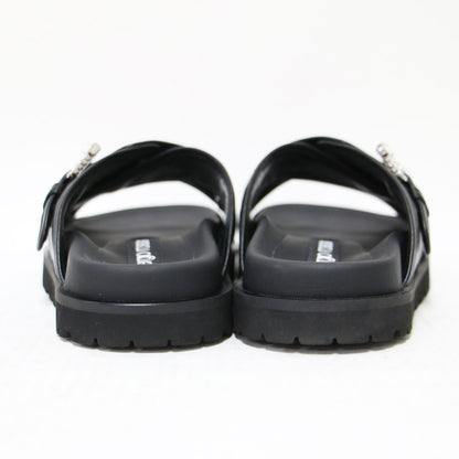 25春夏 ビジューバックル フラット サンダル / SR TWENTY BUCKLE FLAT SANDALS クロスベルト レザー